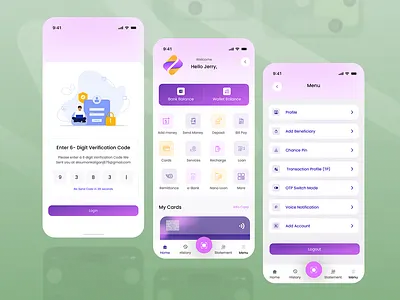 Finance & Payment Mobile App UI ai bills payment ai fintech app credit card digital banking digital banking app finance payment mobile app ui finance app finance management finance mobile app f mobile app money management fin online paymen payment payment app payment management payments split payment tap to pay transection wallet app
