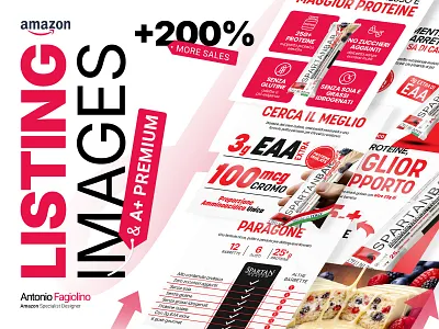Protein Bar Listing Images ad design amazon images amazon listing conversion design ecommerce design ecommerce graphics food product graphic design healthy snack listing design mobile mockup nutrition design packaging design product banner product images product infographic product mockup product page protein bar sports nutrition