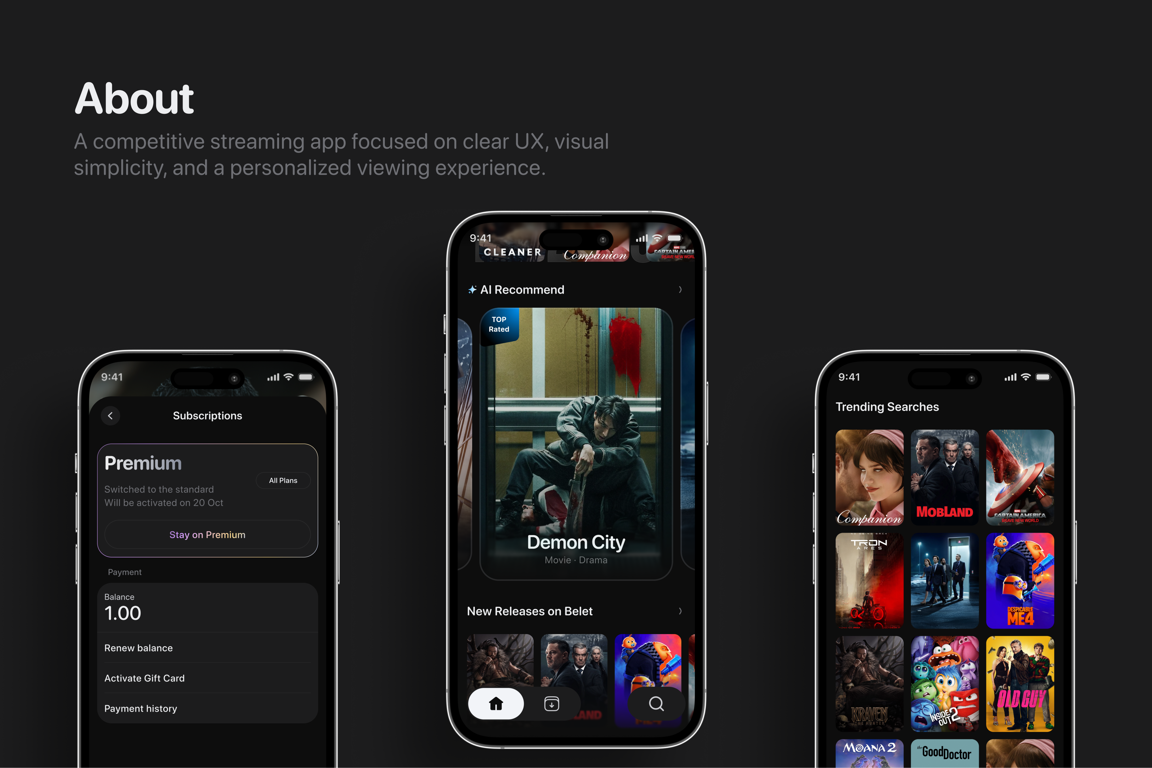 Movie Streaming App — Mobile UX/UI 🎬
