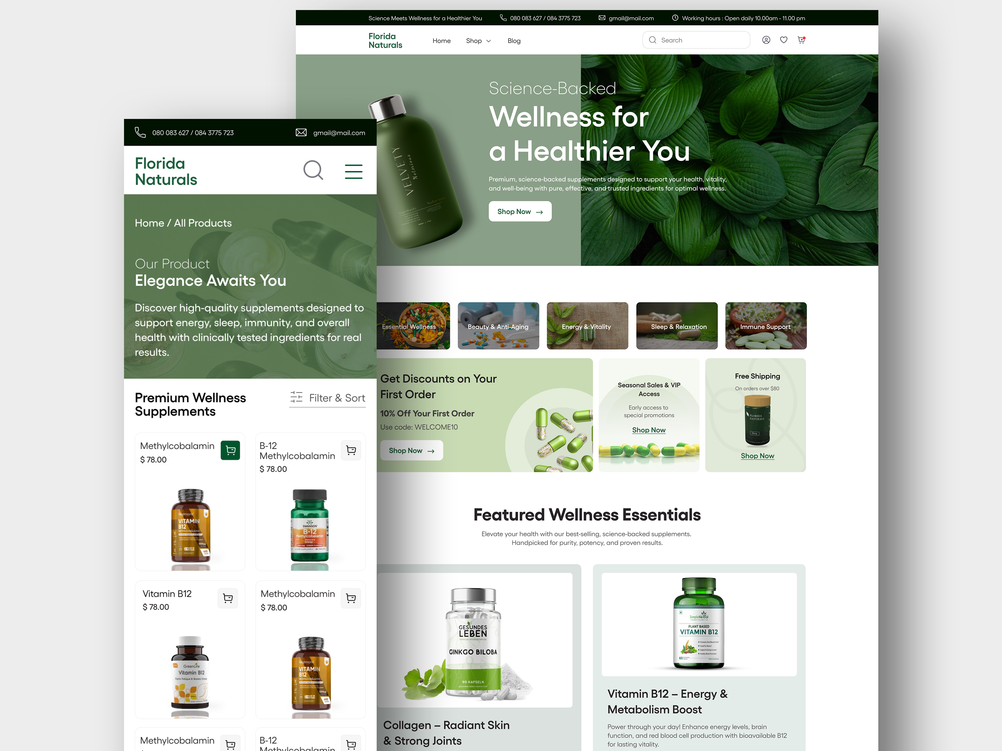 Wellness E-Commerce — Design System v1.2.1 ecommerce ui uiux ux