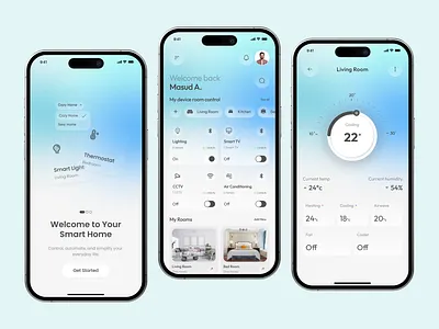 Smart Home Mobile App UI app interface service startup ui ux web