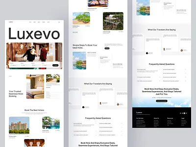 Hotel and resort booking website booking platform hospitality design hotel booking hotel website landing page landing page design luxury travel modern ui resort booking travel website ui uiux ux vacation booking website website design