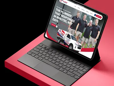 Plumber Service Web Design branding business clean company design graphic design home services house constructions landing page logo millbrook plumbers minimal modern plumber plumber service plumbing renovation uiux vector webflow
