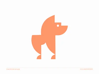 Geometric Dog Logo animal brand identity branding canine dog dog icon doggy fast geometric graphic design greyhound illustration logo mark mascot negative space pet logo puppy sports vector