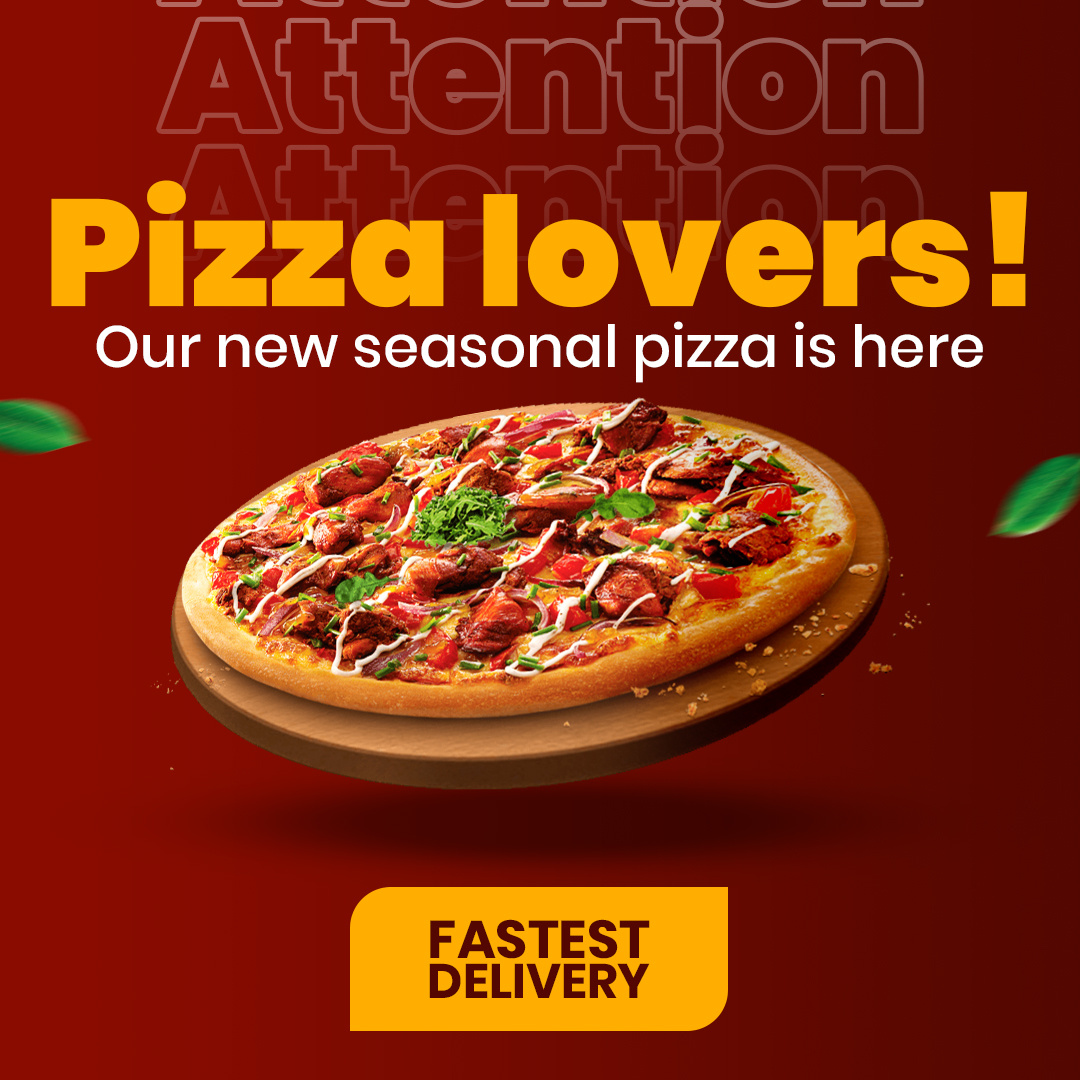 Pizza Creative Social Media Post | Ads Creative ads creative banner ads branding design display ads fb ads illustration instagram post template social media ads social media banner social media design social media post static ads trendy