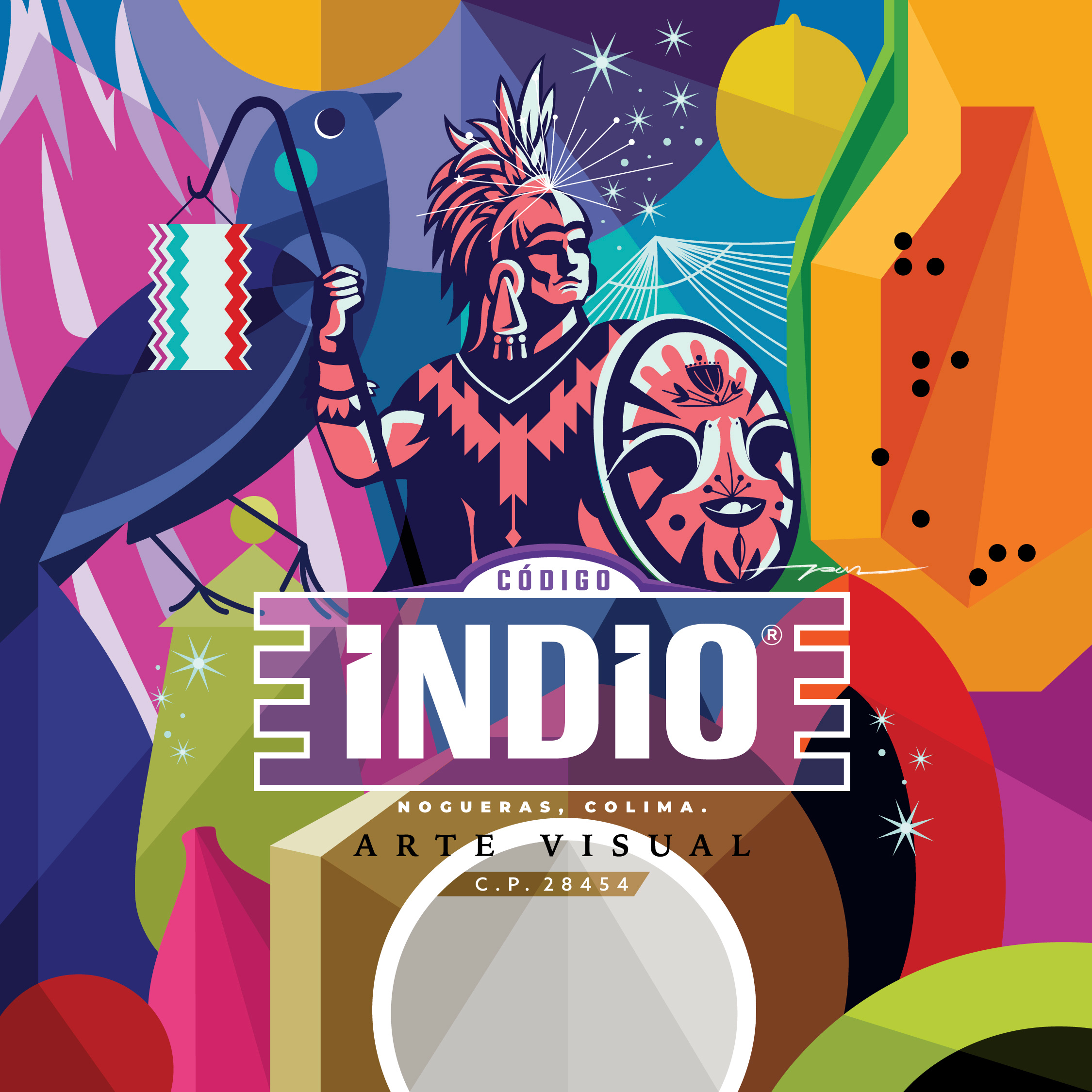 Indio - Nogueras art beer cartoon character colima collab color cute design geometric illustration indio label mexican nogueras visual