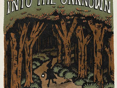 Into the Unknown illustration lettering music over the garden wall
