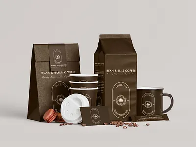 BEAN & BLISS COFFE branding graphic design logo