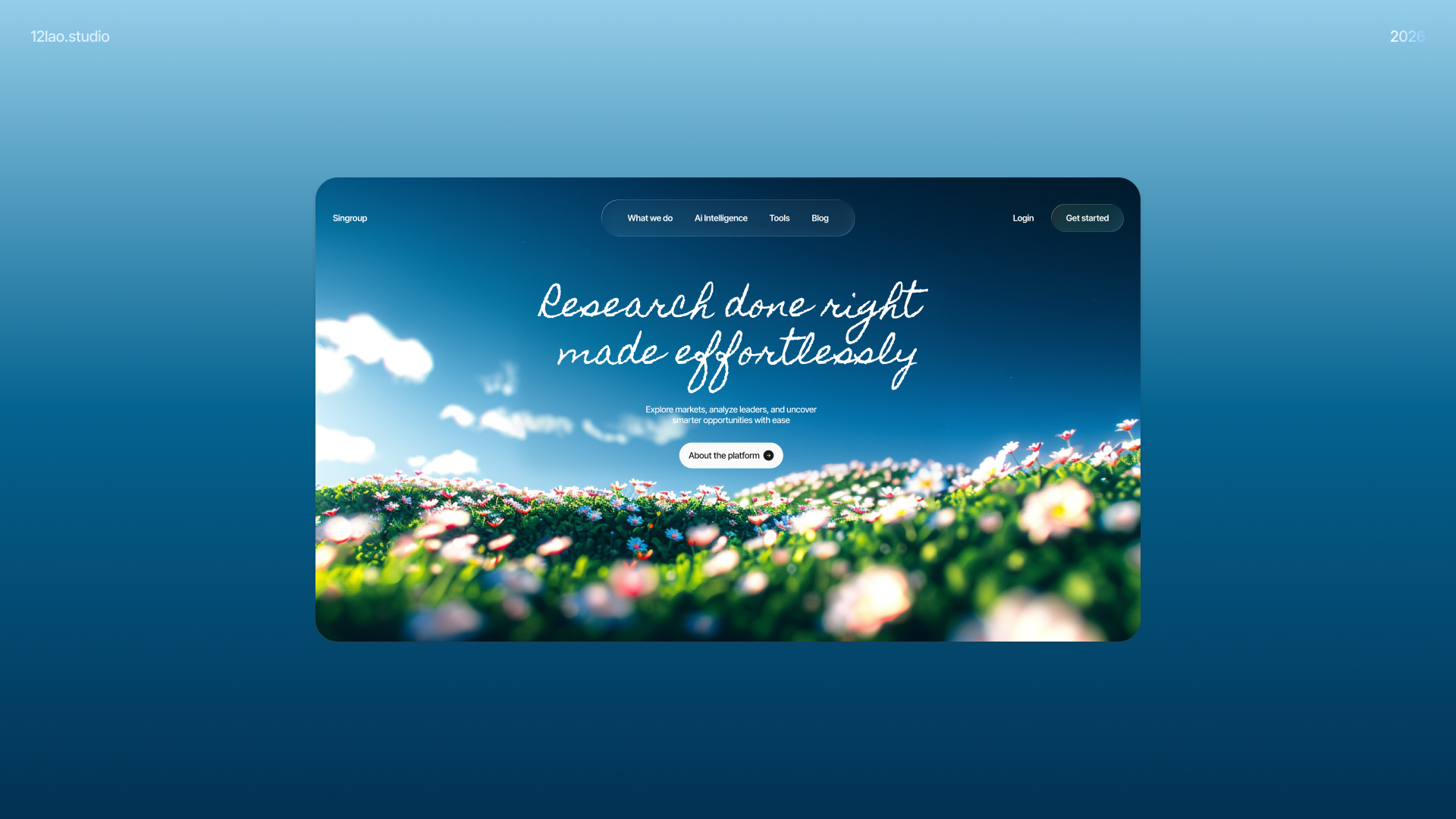 Research, Reimagined - AI Landing Page ai animation hero landing saas shot ui ux