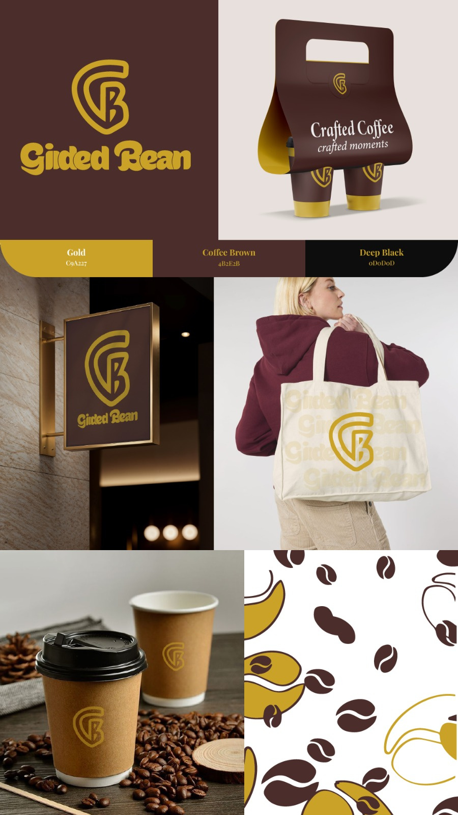 The Gilded Bean — Brand Identity Design brand guideline branding logo