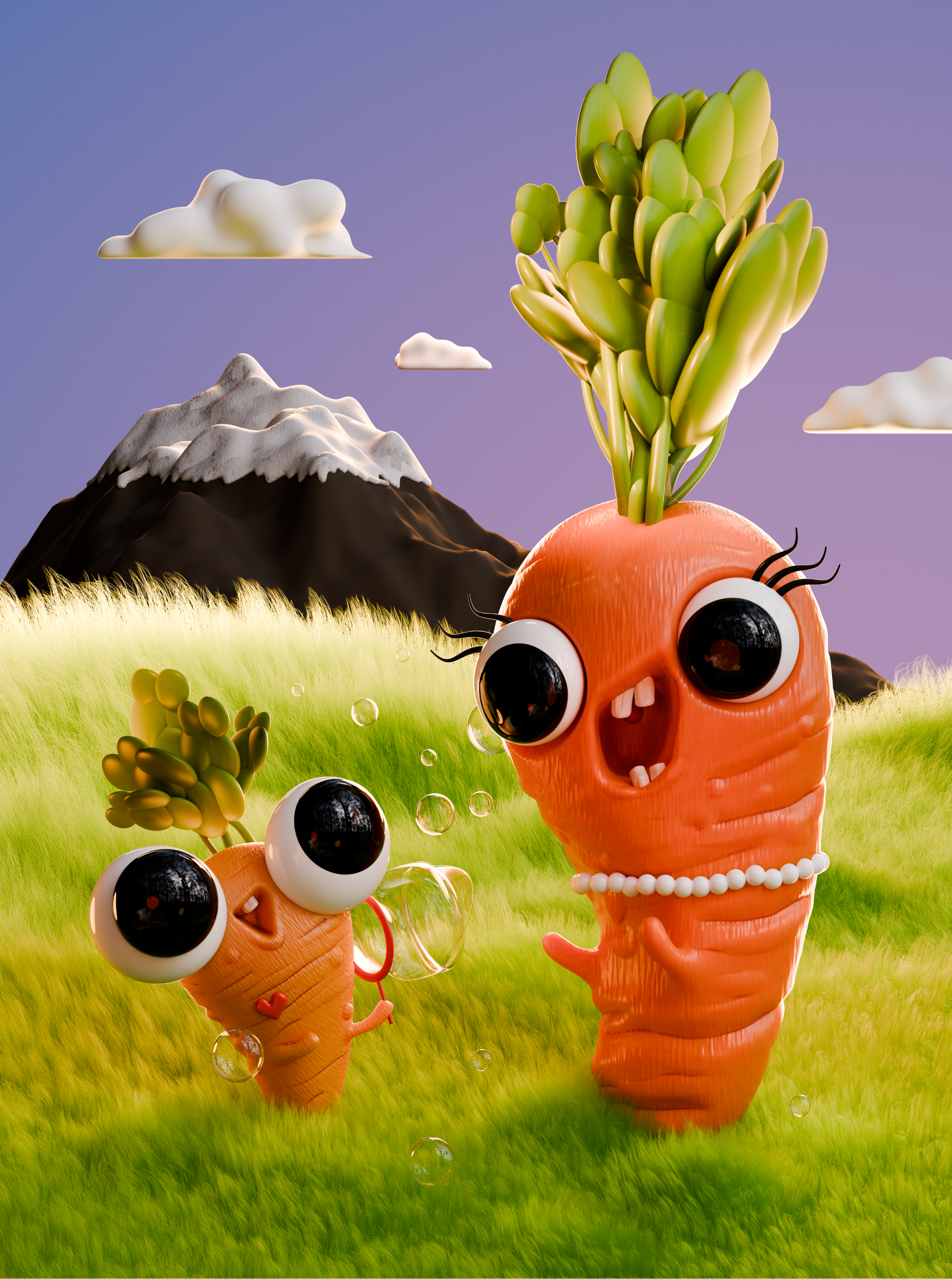 🥕 Mommy mommy, look at my balloons 🫧 3d 3dart blender blender3d cycles design illustration