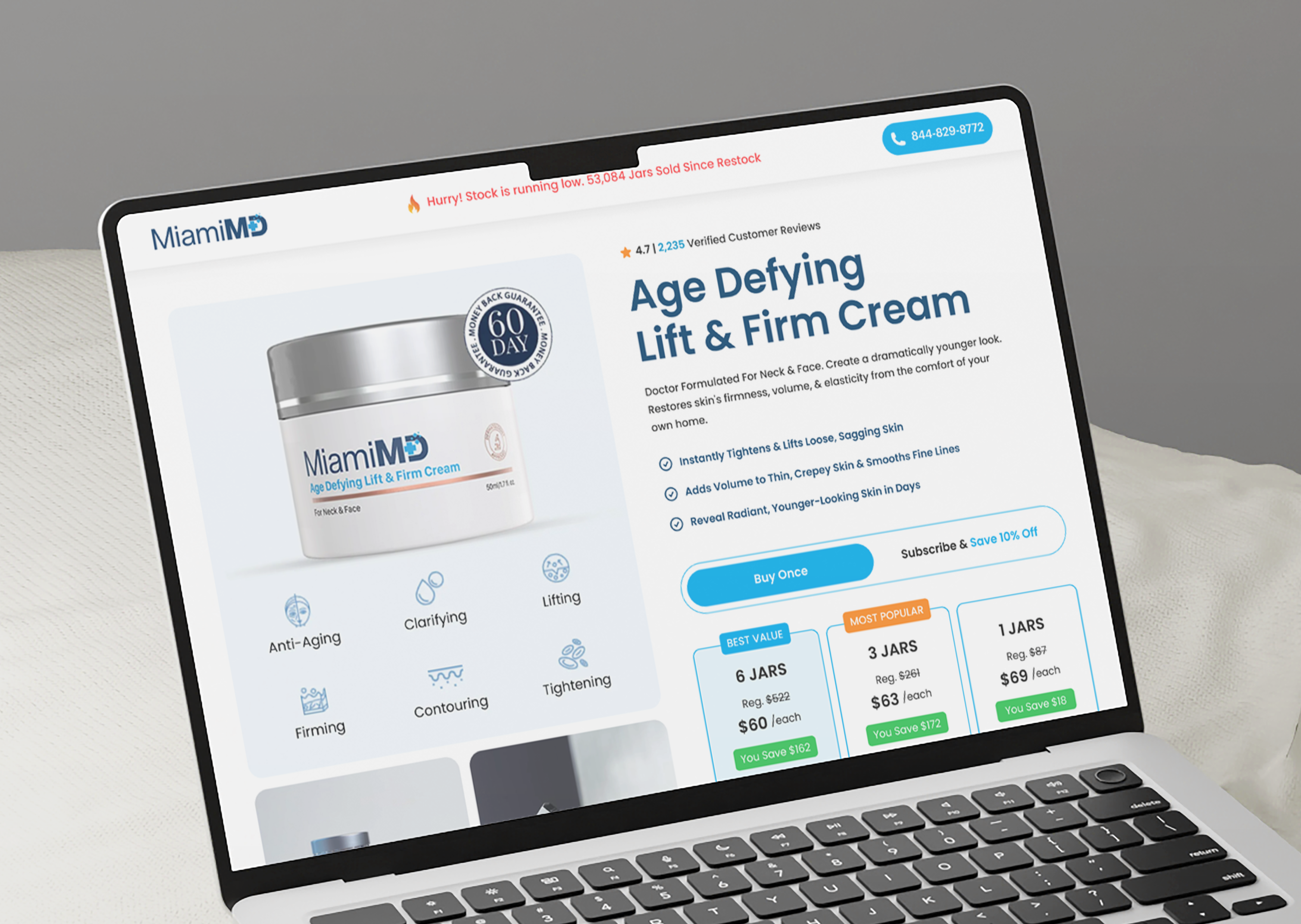 MiamiMD: High ROI & CRO Smart ReDesign appdesign beautybranding beforeafter dribbbleshot ecombeautydesign ecomhealth ecommercedesign healthandbeauty landingpage luxuerydesign marketingdesign minimalistdesign productpage responsivedesign shopifydesign skincarebranding skincareui uiux uiux design webdesign