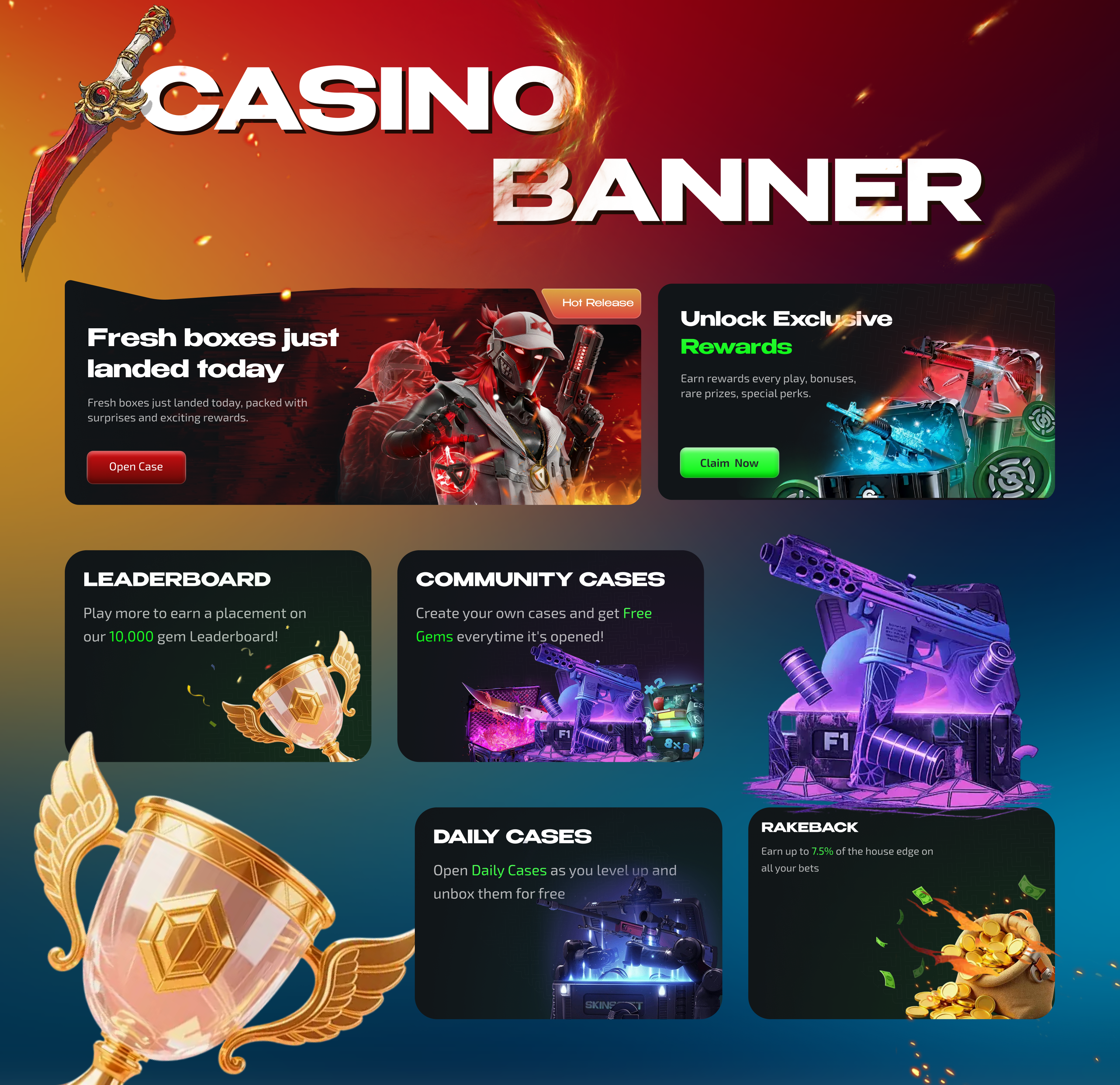 Casino Banners | Gambling iGaming Betting | Social Media app banner banners batting branding casino casino games casino poster crypto casino design gambling gaming graphic design igaming illustration logo online casino ui ux vector