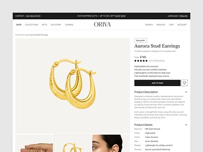 Luxury Jewelry Product Page accessories bracelet clean ui e commerce luxury minimalist modern ui necklace online shop premium product page shop shopify shopify store shopify website store ui design