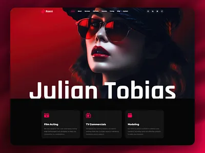Personal Portfolio Website Design actress branding creative cv designer experts fashion figma freelancer graphic design gsap model personal portfolio resume seo ui