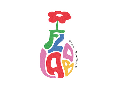 Flower + lab - branding design flower graphic design illustration lettering logo typography vector
