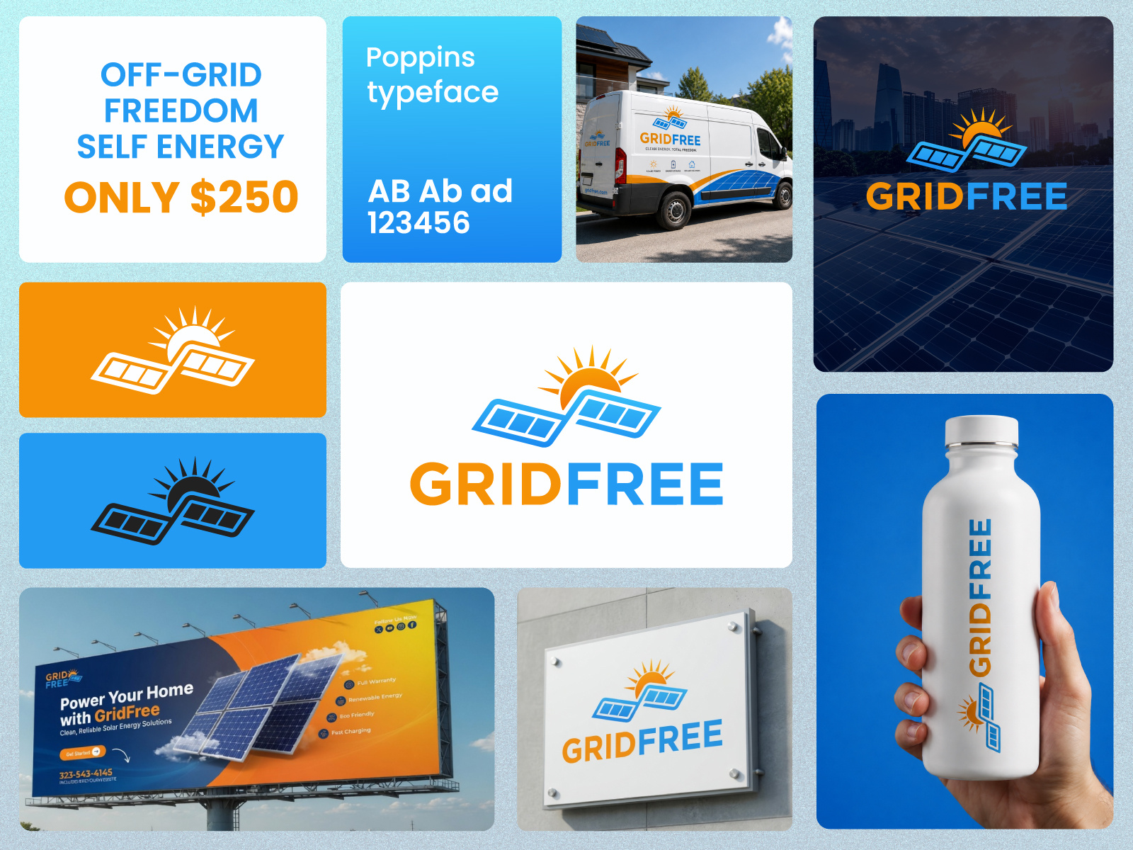Solar Logo Design and Branding - Off-Grid Logo Design brand ideanty brand identity brand style branding business logo design energy logo flat logo green energy logo grid logo design logo logo design modern logo off grid logo renewable energy logo solar solar brand ideanty solar branding solar company logo solar logo