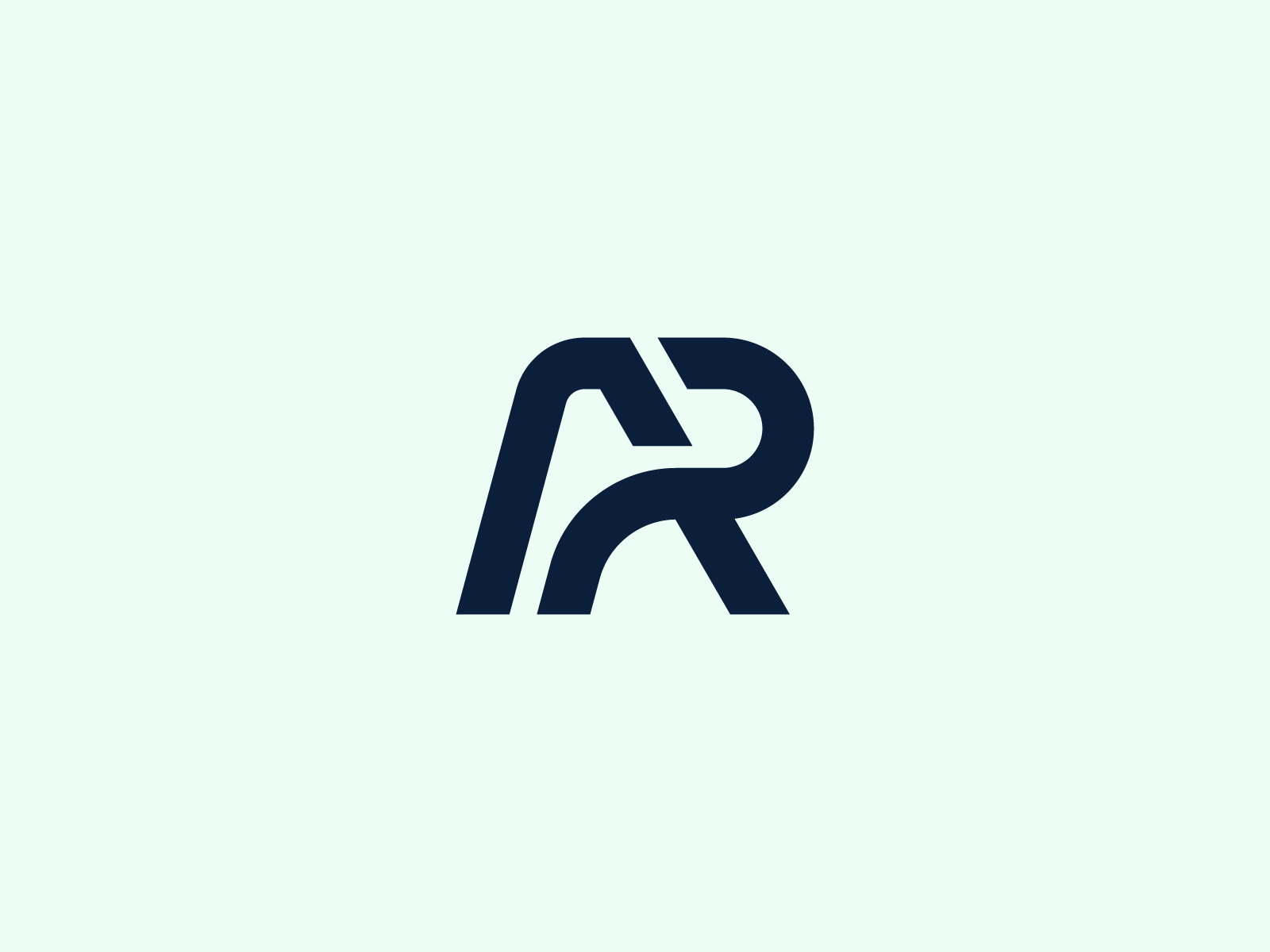 AR Monogram Logo – Modern Minimal Lettermark Design