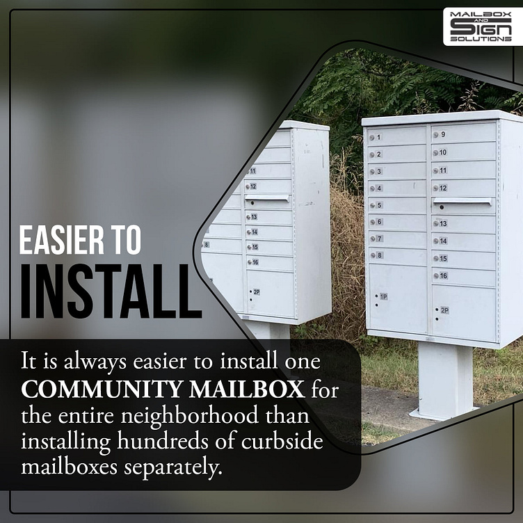 Community Mailbox Installation per CBU by Mailbox & Sign Solutions on