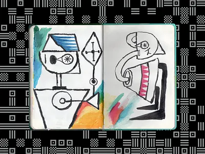 GSKB abstract art design drawing graphic design illustration modern painting processing