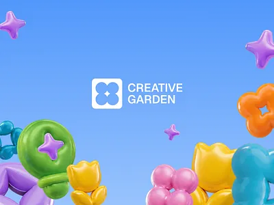 Creative Garden brand design color community fun happy illustration logo