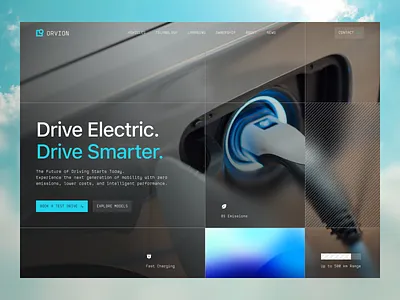 ORVION - Electric Vehicles (Hero Section) electric electric vehicle electric vehicles hero hero section ui design vehicle vehicles web design website design