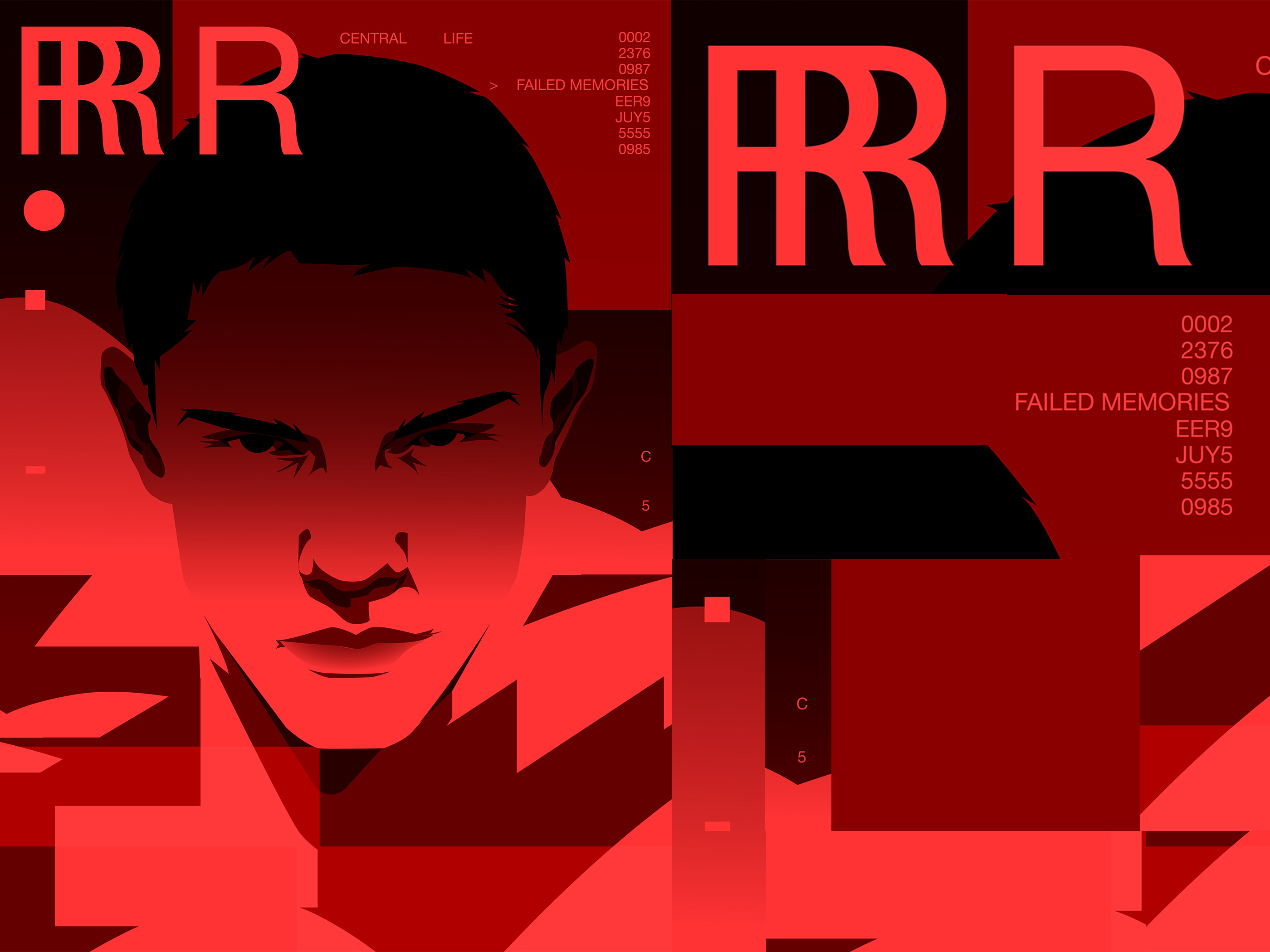 RR.R abstract angry branding composition design editorial editorial illustration illustration layout man illustration minimal portrait portrait illustration poster typography vector vector illustration