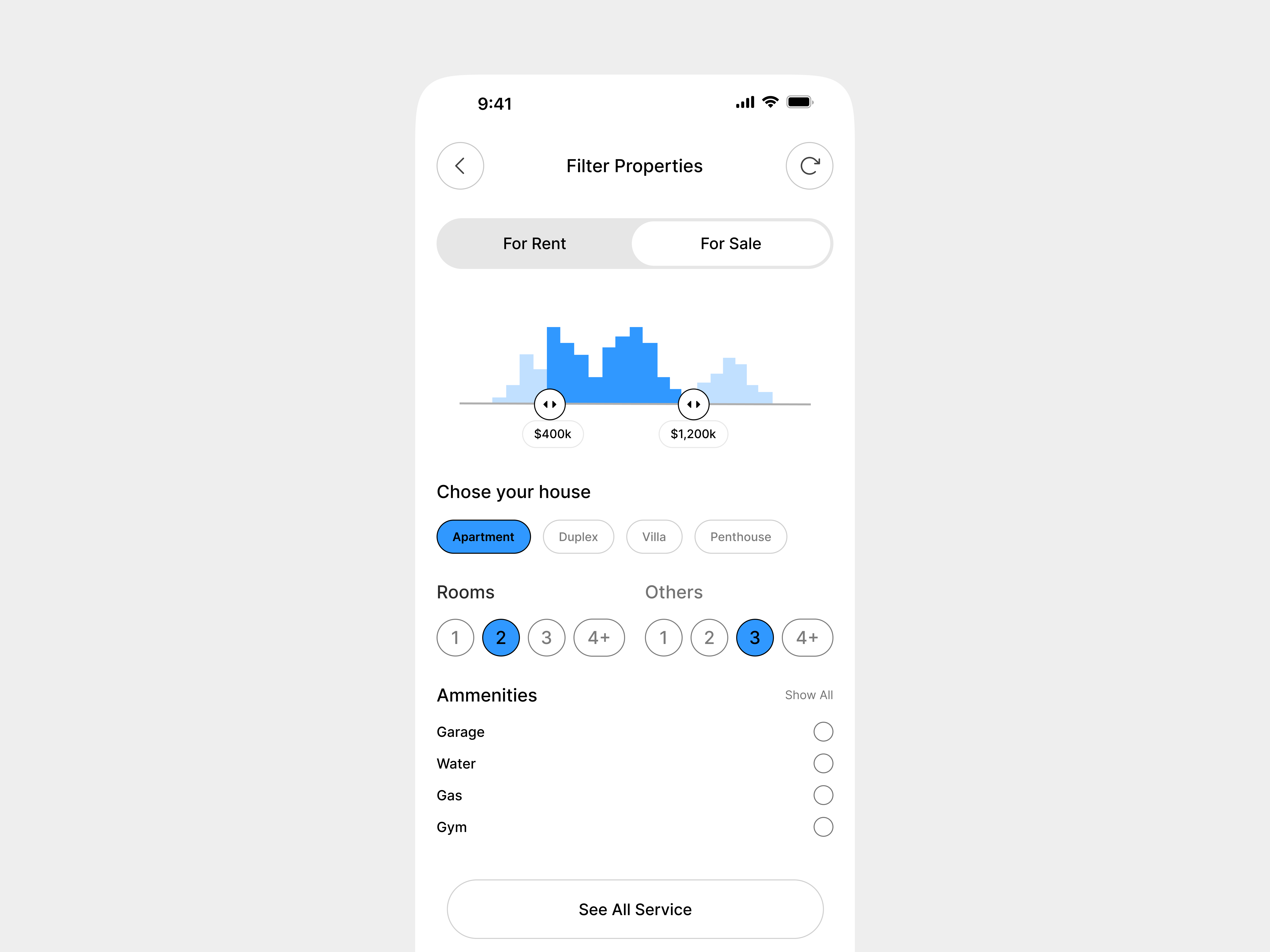 Property Filter Mobile UI appdesign branding clean ui design filterui illustration interaction minimal mobileui modernui product design productdesign realestateapp typogaphy ui uidesign uiux uiuxdesign uxdesign
