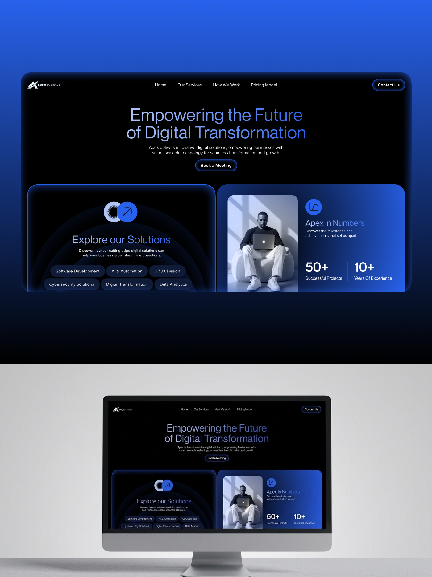 Landing page for Digital Solutions Platform app art branding design graphic design logo ui ux vector