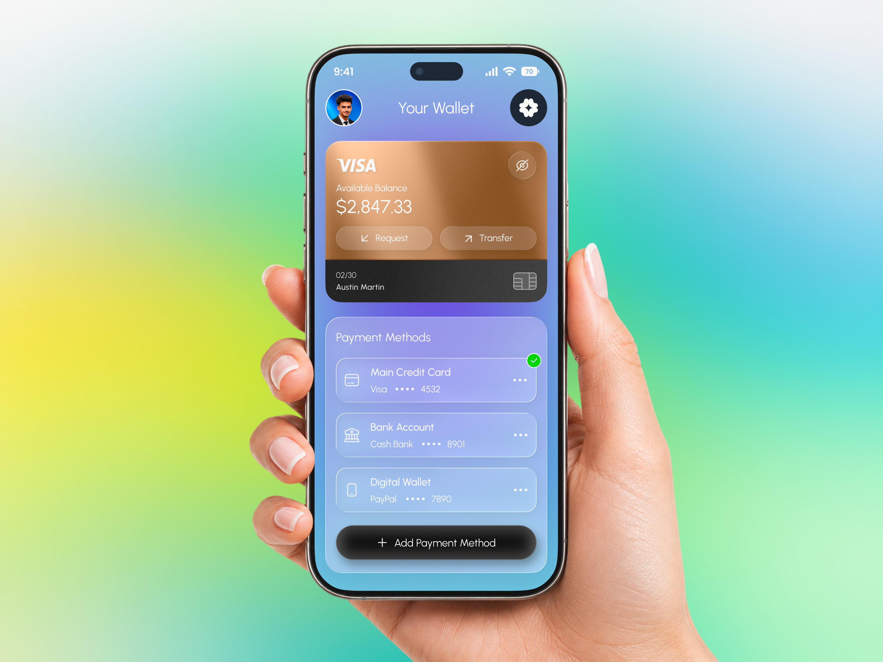 Rento — Car Rental Mobile App app design booking app car rental clean ui figma fintech ui glassmorphism gradient ui interaction design ios app mobile app mobility app modern ui payment app product design travel app ui design ux design vehicle rental wallet ui