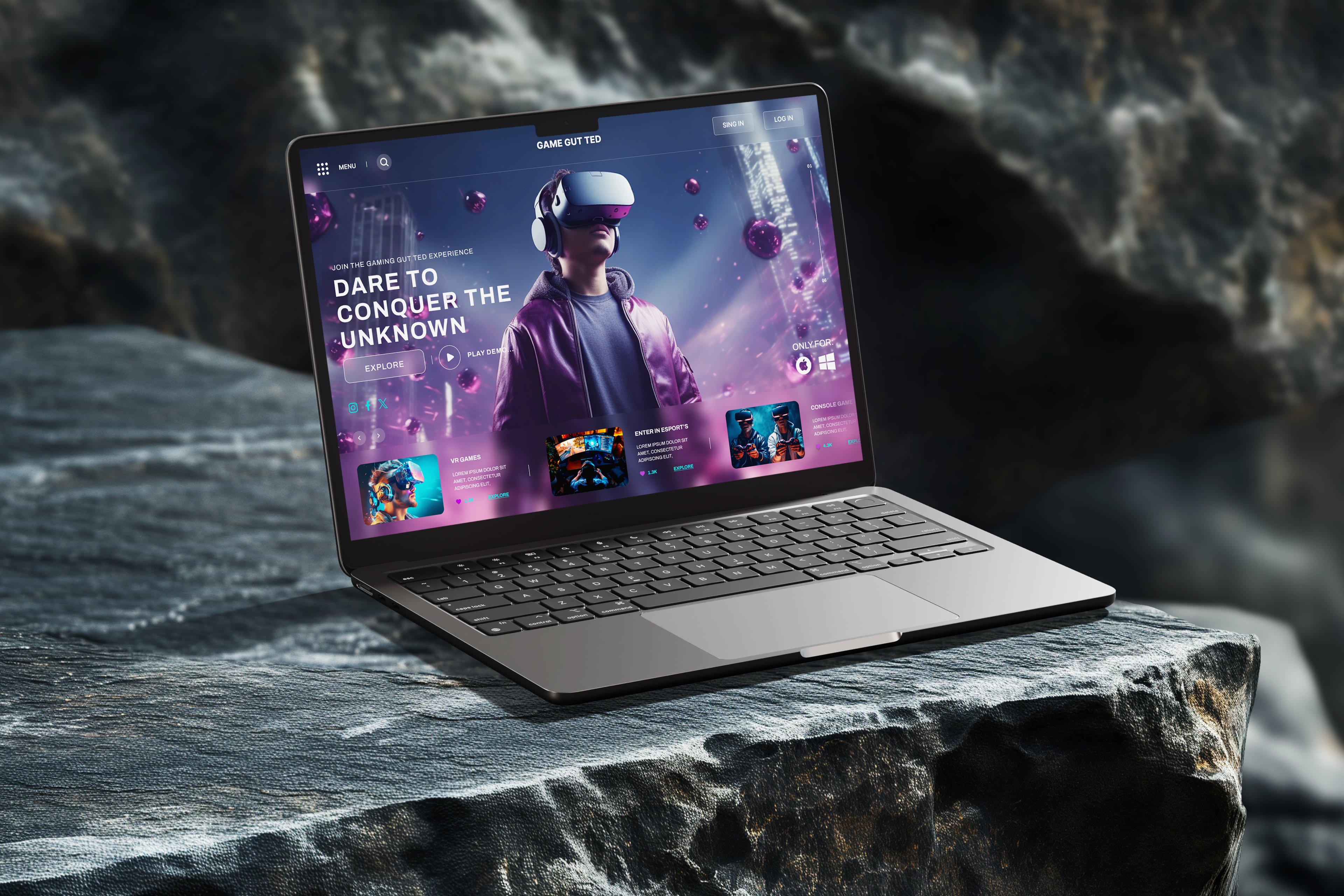 Immersive Gaming Experience UI 🎮🔥 branding creative ui dribbble figma figma design futuristic futuristic ui gaming ui gaming website hero section hierarchy landing page product design ui ui design ui ux design ux design web design website design
