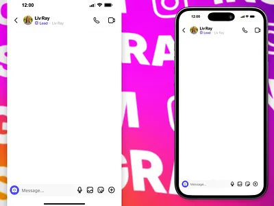 Instagram DM Chat Animation in 3D Phone 3d phone after effects animation chat direct messages dm instagram message motion design motion graphics social media text ui