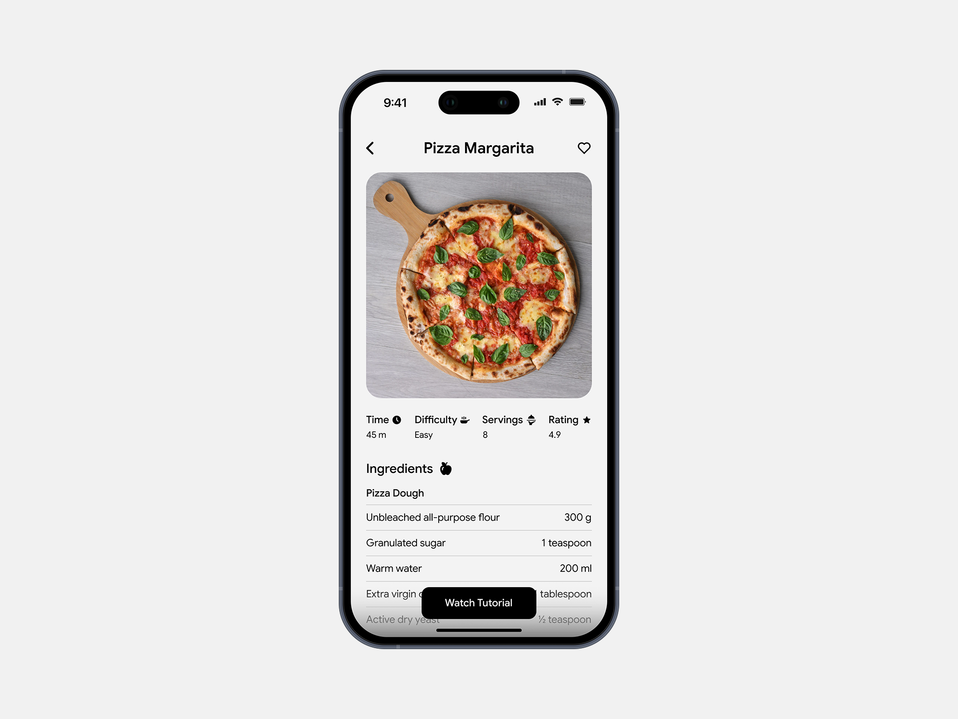 Recipe. DailyUI. Challenge #040