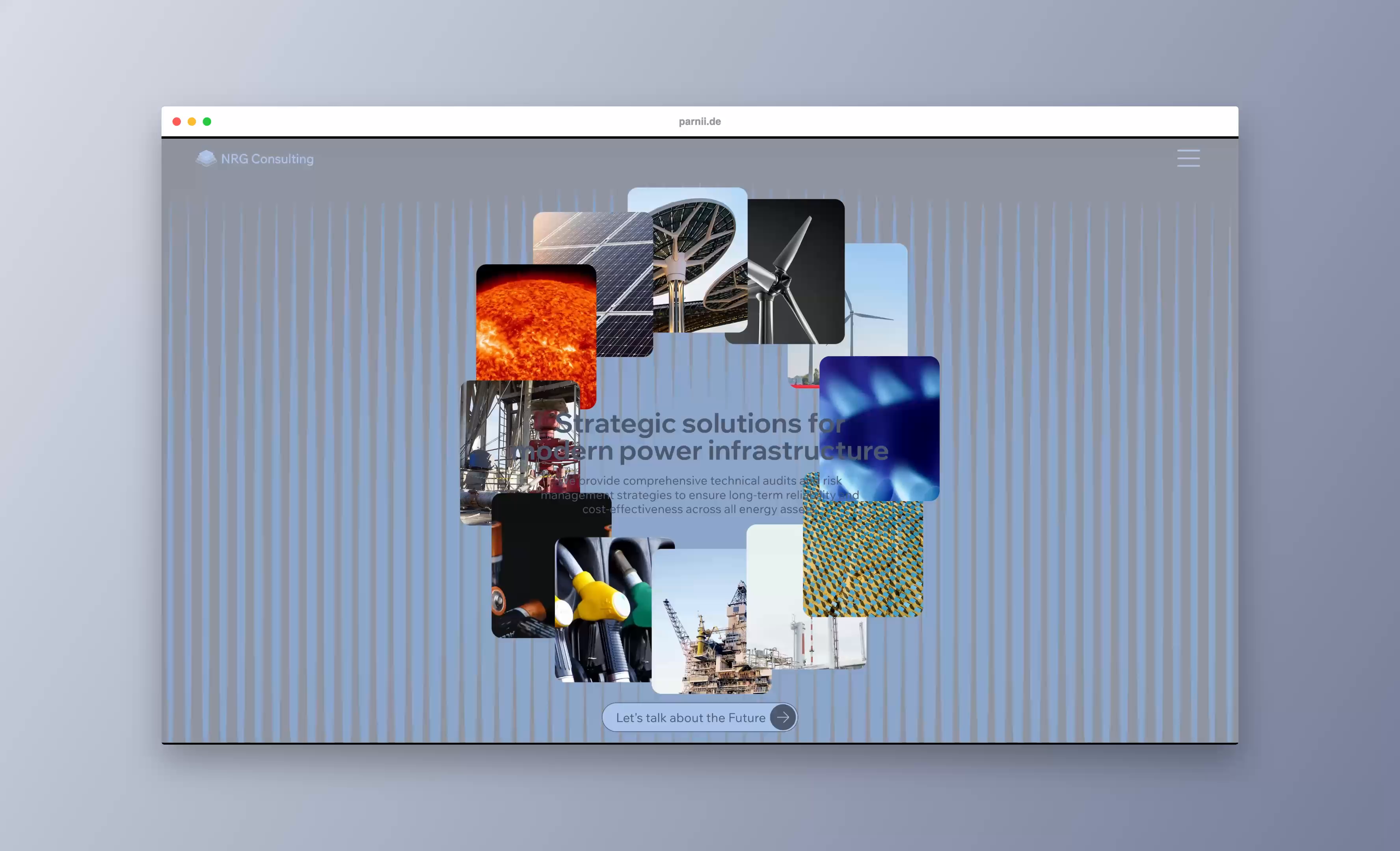 Scroll animations and mouse effects – Wind Energy Landing Page