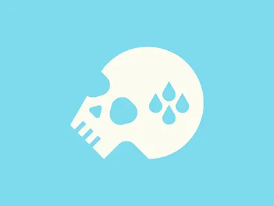 Sweaty Skull ben stafford bones branding design droplet geometric graphic design head hot illustration logo skull sweat