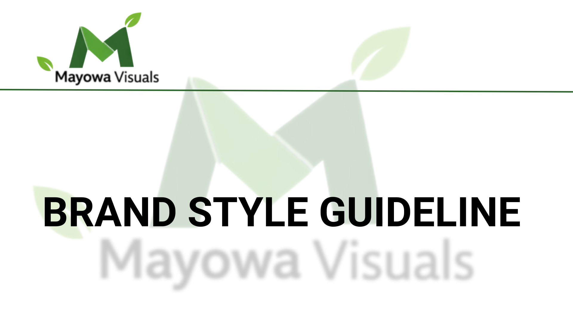 Mayowa Visuals as a Brand
