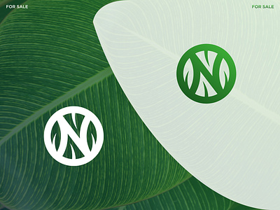 N + Leaf Logo branding creative eco logo food logo green logo icon leaf logo logo logodesign monogram n n icon n logo natural logo nature logo on logo print typography