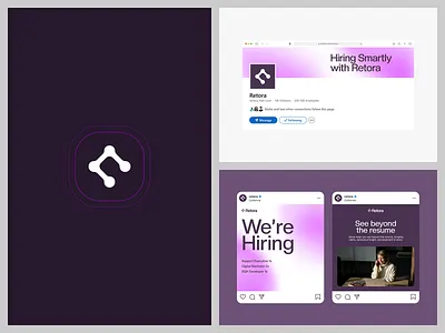 Retora Branding 3d animation brand brand identity branding design graphic design illustration logo motion graphics ui ux vector