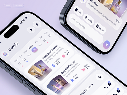 Dermiq | Personalized AI Skincare Management & Mobile UI
