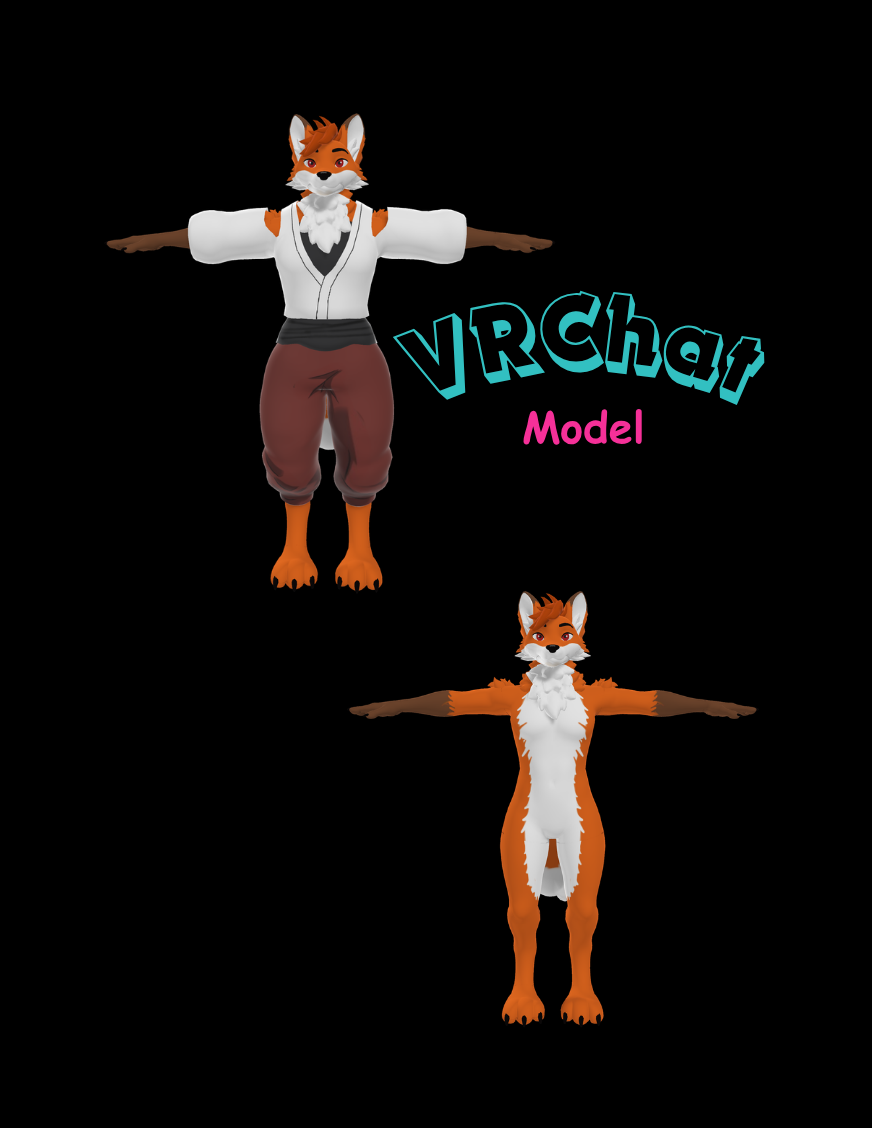 Mitchel for VRChat 3d anime blender cartoon commission design furry fursona graphic design mitchel rig stallion studio limited vrchat
