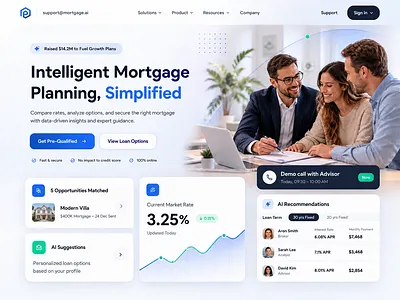 Smart Mortgage Dashboard UI/UX Design