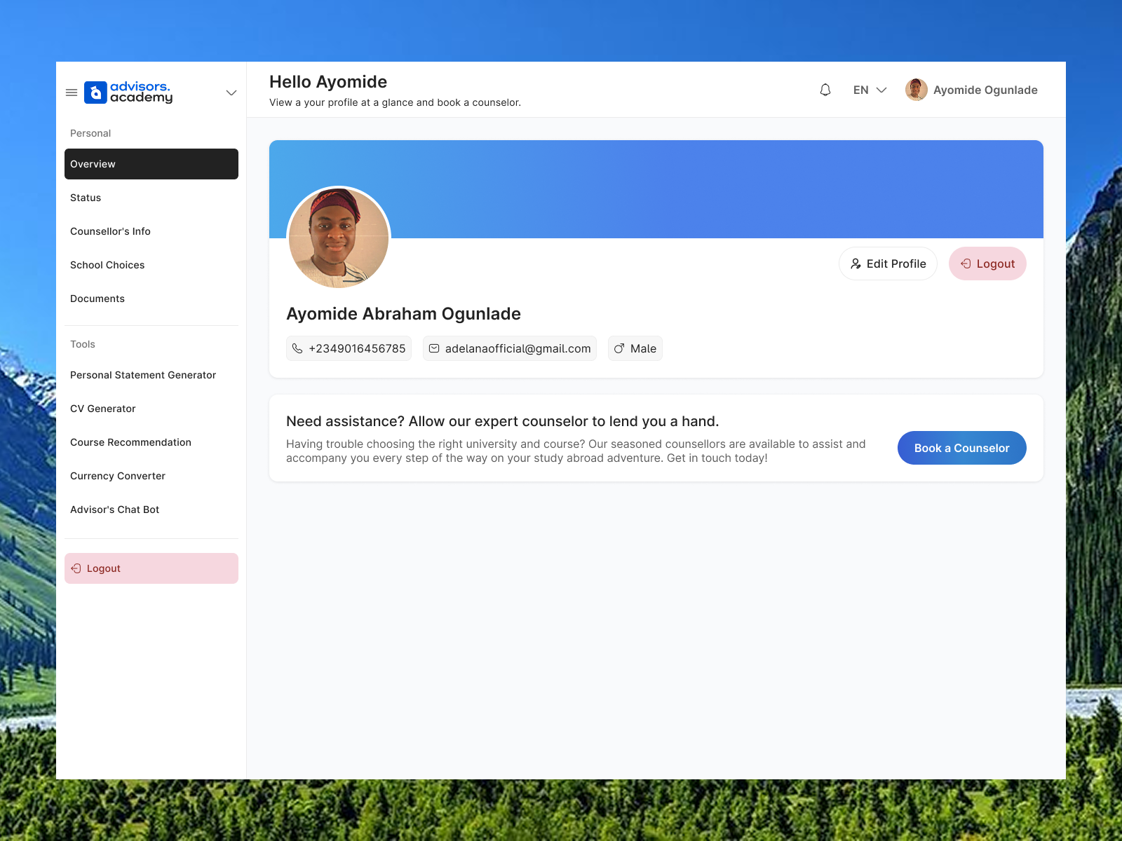 Student Dasboard