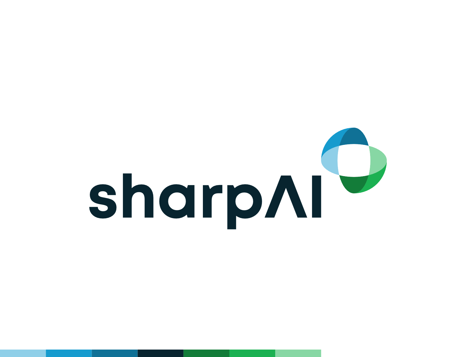 sharpAI, sports data & stats artificial intelligence logo design