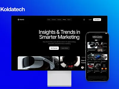 MarkIQ — Al-Powered Marketing Platform app design landing page product design ui ux visual design web design website