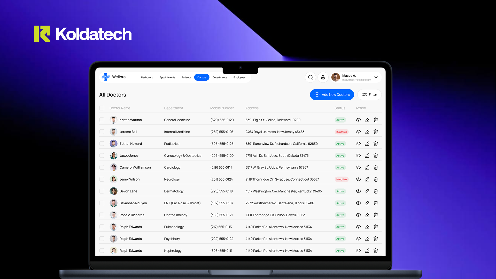 WELLORA - Healthcare SaaS Dashboard — Clean, Scalable UI analytics dashboard design mobile app design product design ui ux visual design web design website