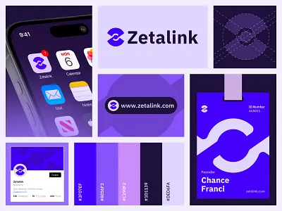 Zetalink - SaaS Modern Logo Design ai brand identity branding connection logo design logo logo design modern saas startup visual identity