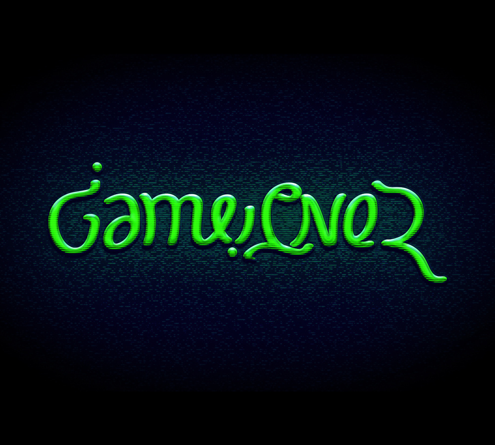 Game Over Ambigram ambigram branding design graphic design illustration lettering logo vector