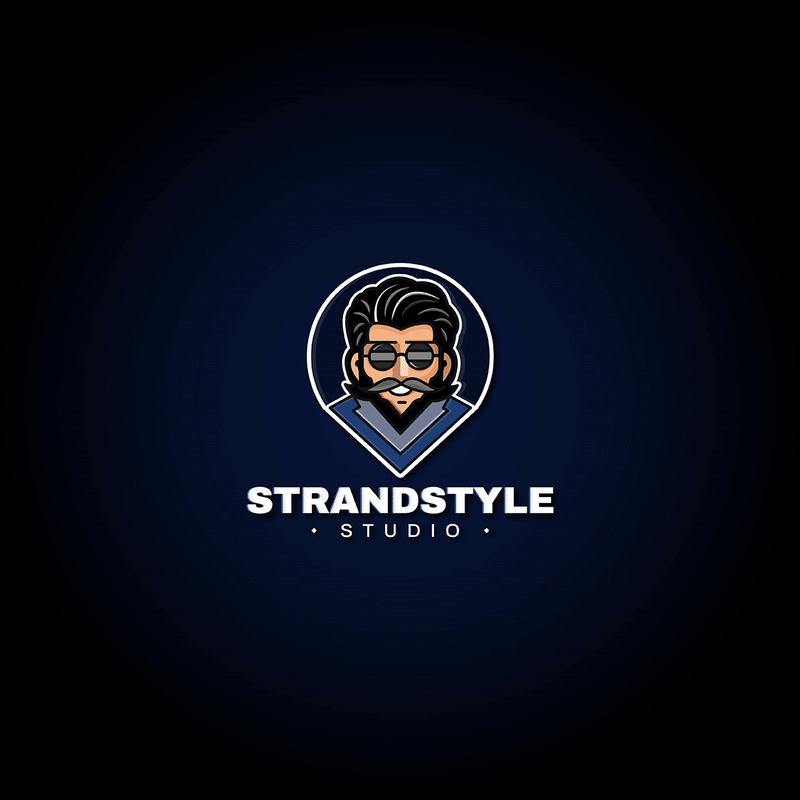 StrandStyle Studio - Modern Gentleman Barber Logo barber branding barber logo brand identity branding branding logo design graphic design illustration illustration logo logo logo design logos logotype strandstyle logo strandstyle studio ui