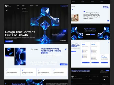Rukous Studio — Studio Website Exploration agency company company profile digital agency landing page service studio studio website technology ui uiux web website