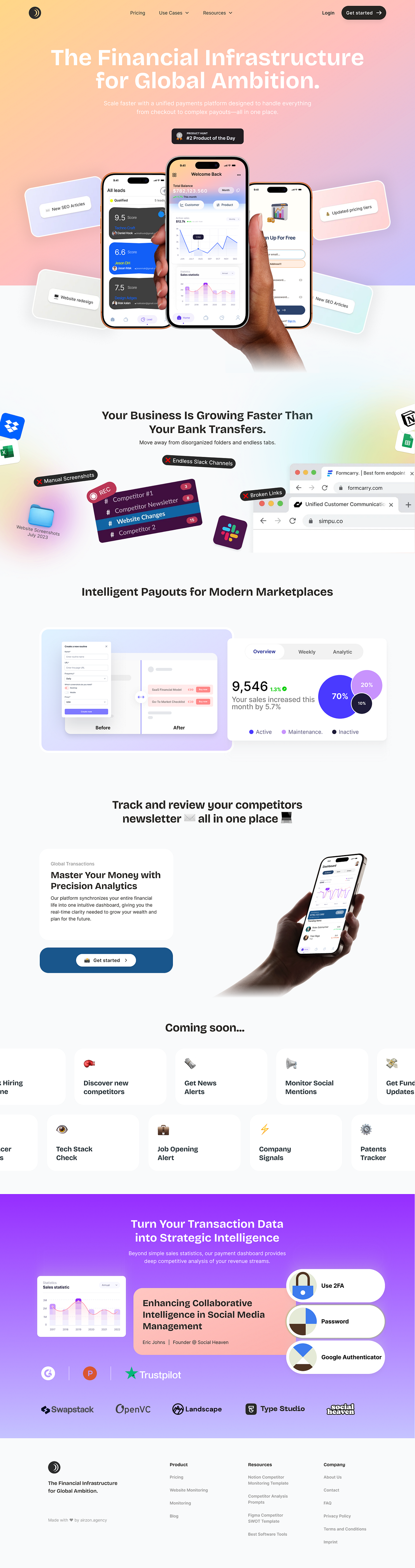 Financial Infrastructure & Strategic Intelligence Landing Page Image 1